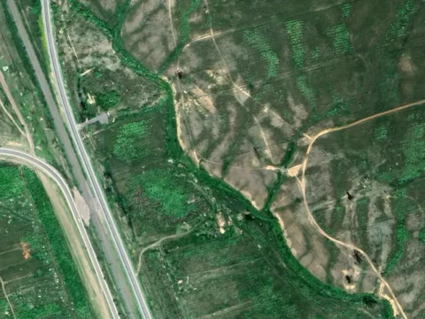 Овраг Максай в Новотроицке. Спутниковый снимок Google Earth